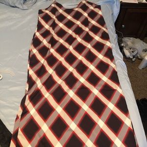Plaid, mid length spaghetti strap dress